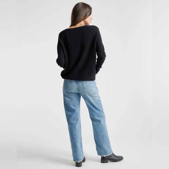 NEW Quince Mongolian Cashmere Boatneck Sweater Back Sz M - Picture 9 of 16